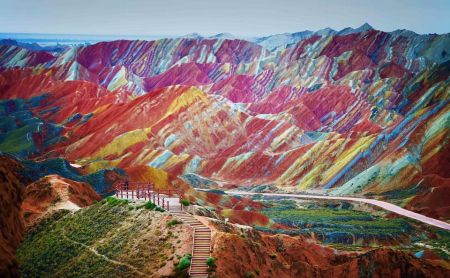 The Rainbow Mountains of Zhangye Danxia